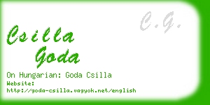 csilla goda business card